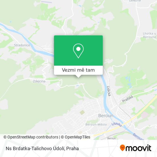 Ns Brdatka-Talichovo Údolí mapa