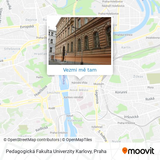 Pedagogická Fakulta Univerzity Karlovy mapa