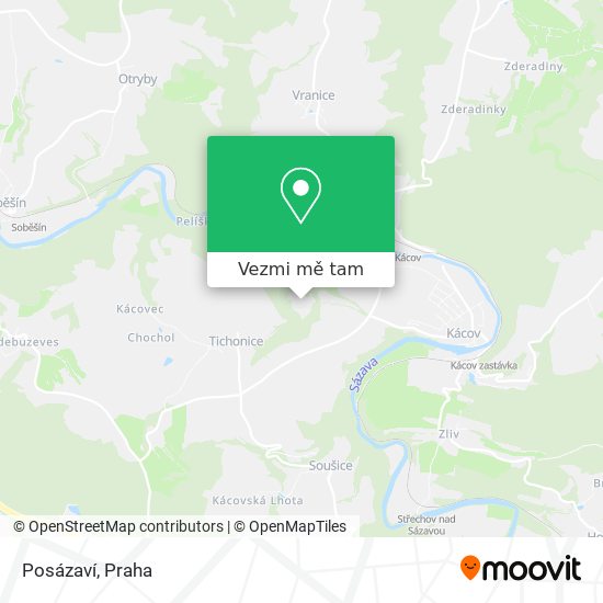 Posázaví mapa