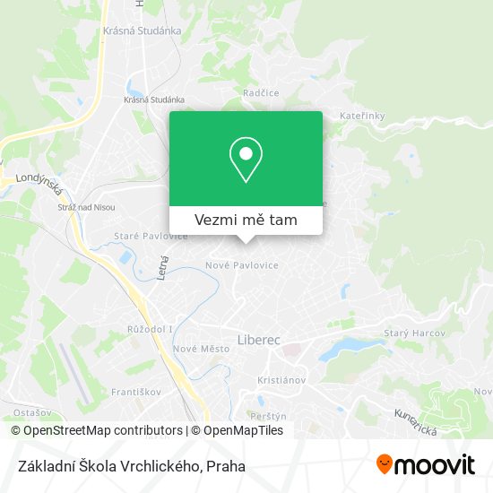 Základní Škola Vrchlického mapa