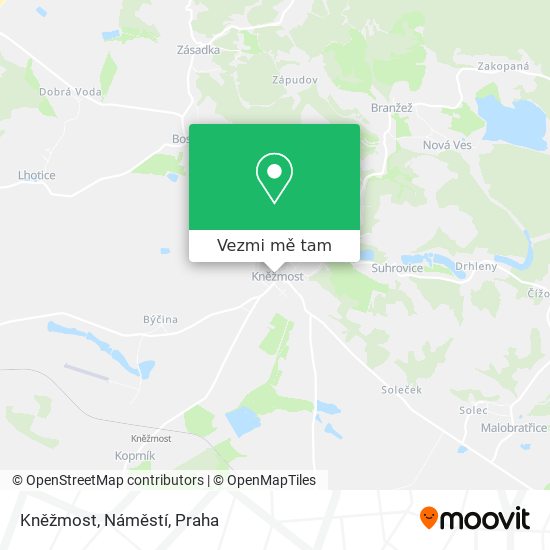 Kněžmost, Náměstí mapa