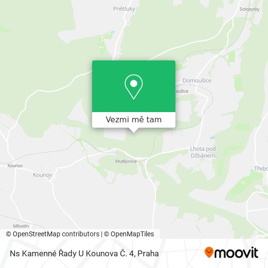 Ns Kamenné Řady U Kounova Č. 4 mapa