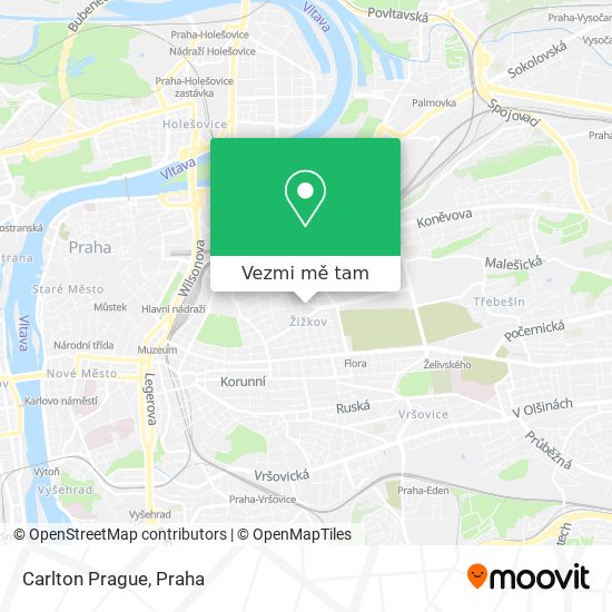 Carlton Prague mapa