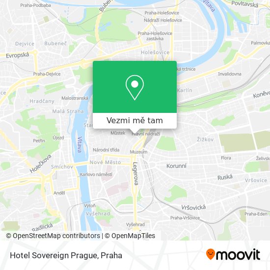 Hotel Sovereign Prague mapa
