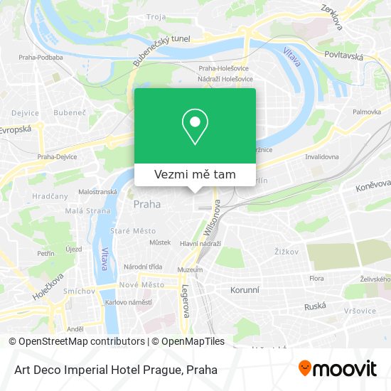 Art Deco Imperial Hotel Prague mapa