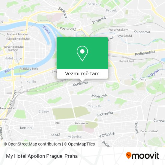 My Hotel Apollon Prague mapa