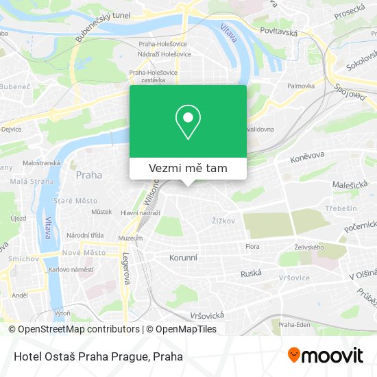 Hotel Ostaš Praha Prague mapa