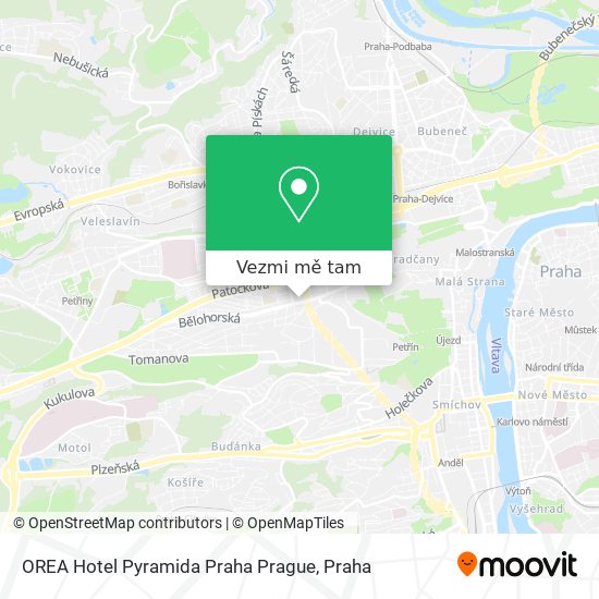 OREA Hotel Pyramida Praha Prague mapa