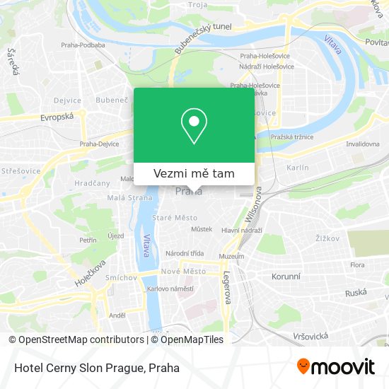 Hotel Cerny Slon Prague mapa