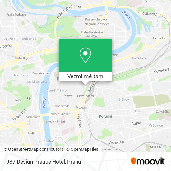 987 Design Prague Hotel mapa