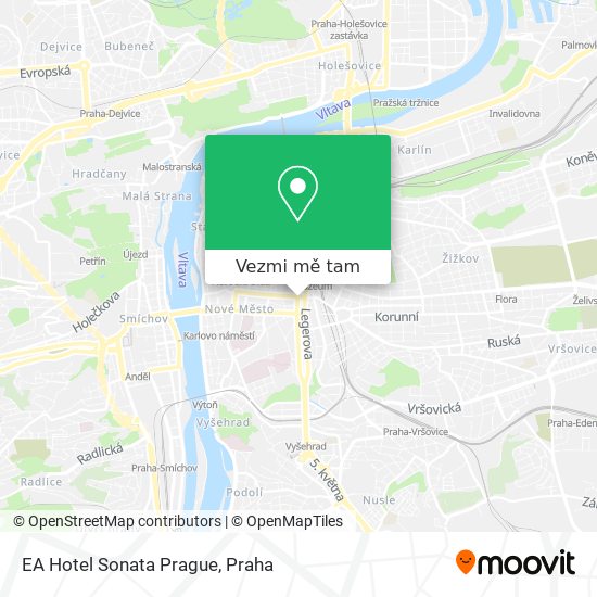 EA Hotel Sonata Prague mapa