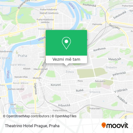 Theatrino Hotel Prague mapa