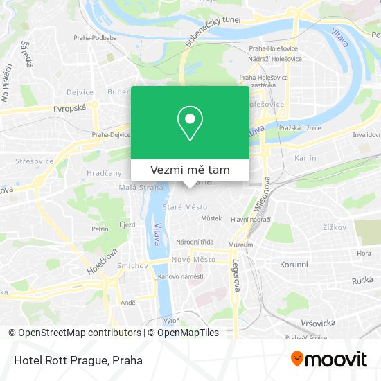 Hotel Rott Prague mapa