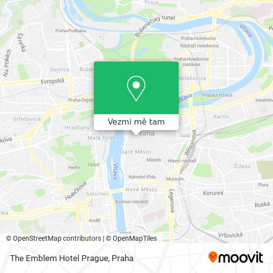 The Emblem Hotel Prague mapa