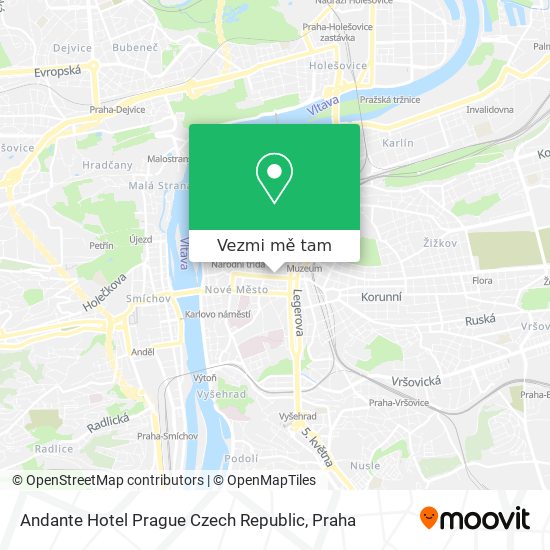 Andante Hotel Prague Czech Republic mapa