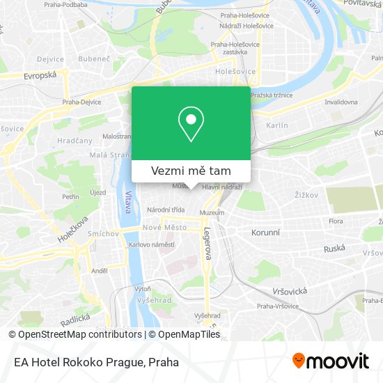 EA Hotel Rokoko Prague mapa