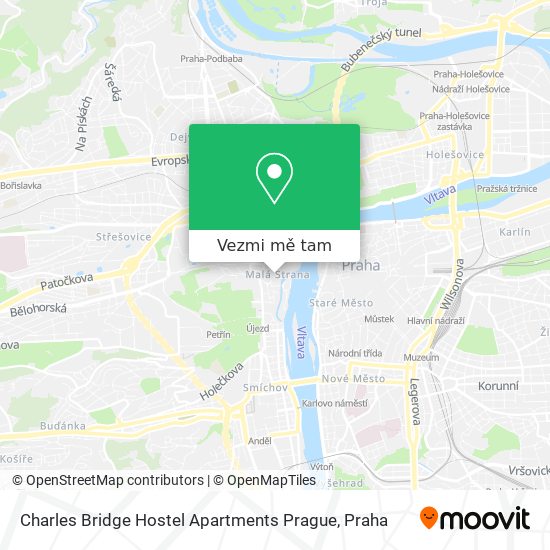 Charles Bridge Hostel Apartments Prague mapa