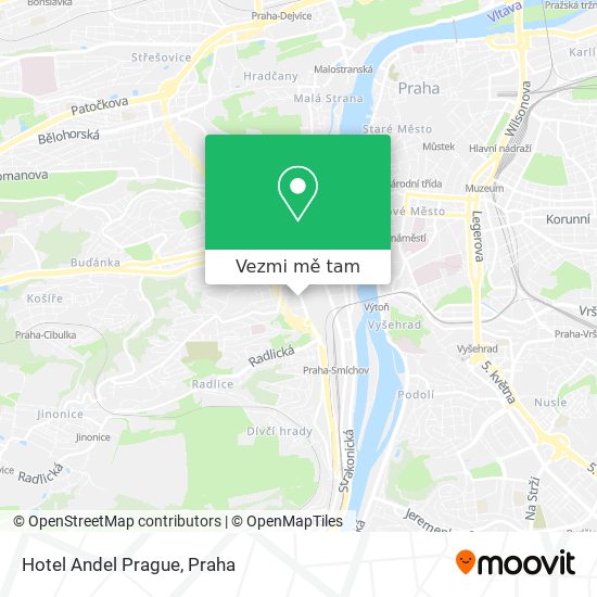 Hotel Andel Prague mapa