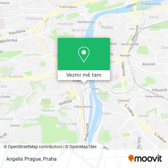 Angelis Prague mapa