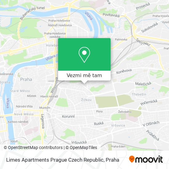 Limes Apartments Prague Czech Republic mapa