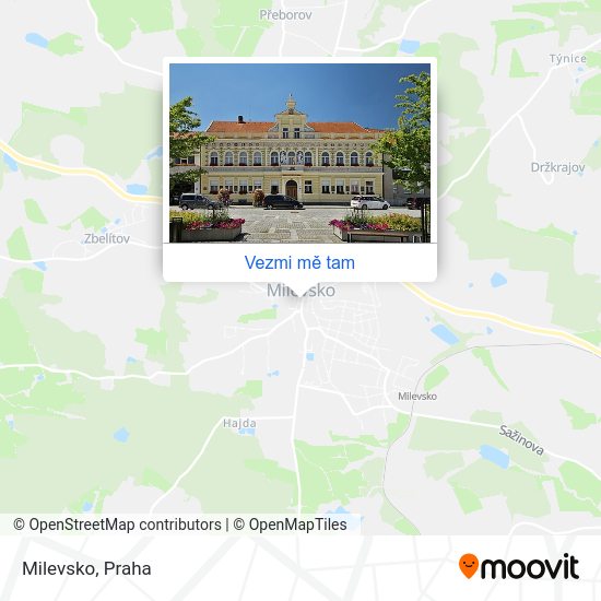 Milevsko mapa