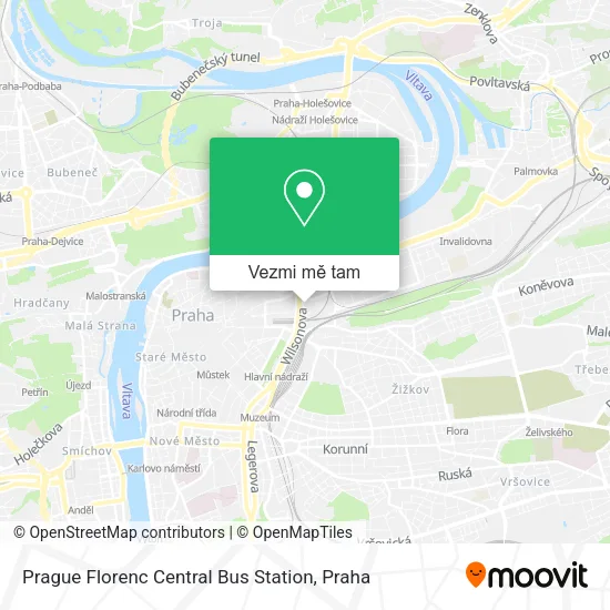Prague Florenc Central Bus Station mapa
