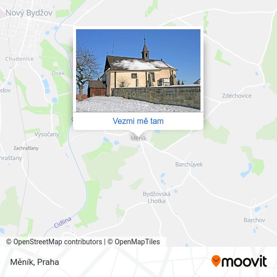 Měník mapa