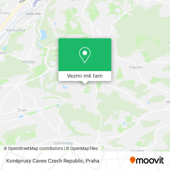 Koněprusy Caves Czech Republic mapa