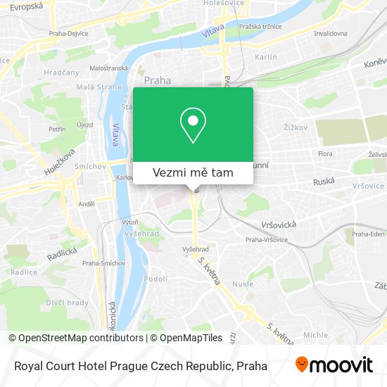 Royal Court Hotel Prague Czech Republic mapa