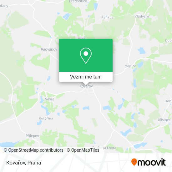 Kovářov mapa