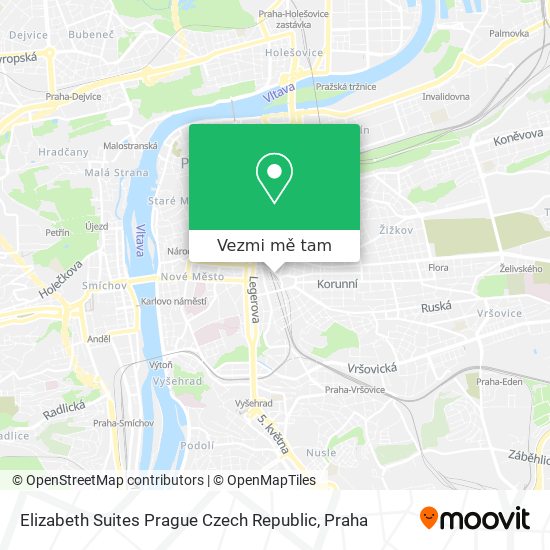 Elizabeth Suites Prague Czech Republic mapa