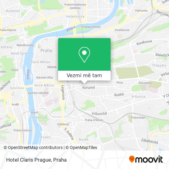 Hotel Claris Prague mapa