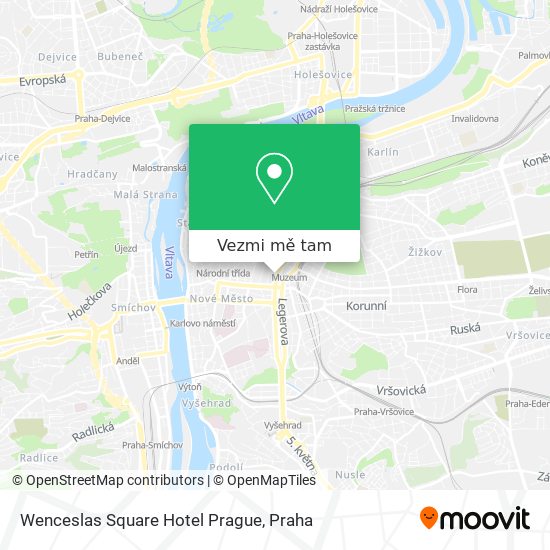 Wenceslas Square Hotel Prague mapa