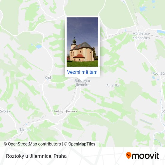 Roztoky u Jilemnice mapa