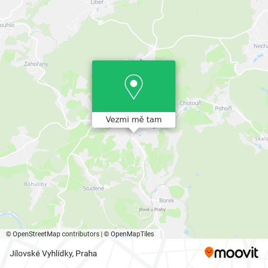 Jílovské Vyhlídky mapa