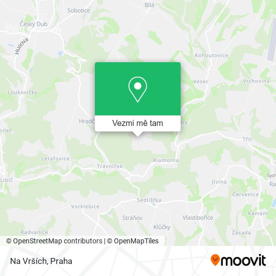 Na Vrších mapa