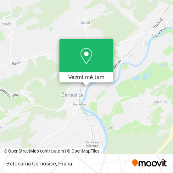Betonárna Černošice mapa