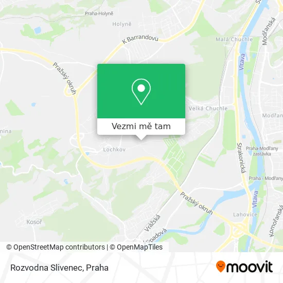 Rozvodna Slivenec mapa