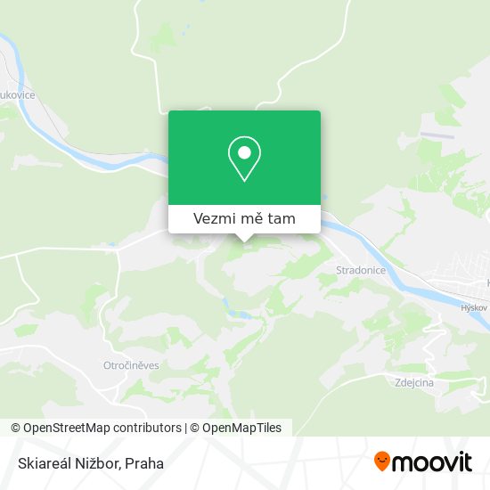 Skiareál Nižbor mapa