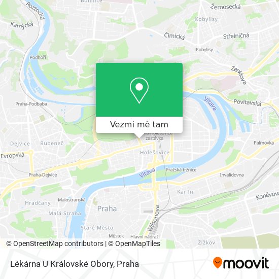 Lékárna U Královské Obory mapa