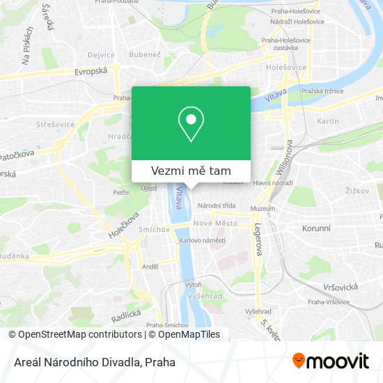 Areál Národního Divadla mapa