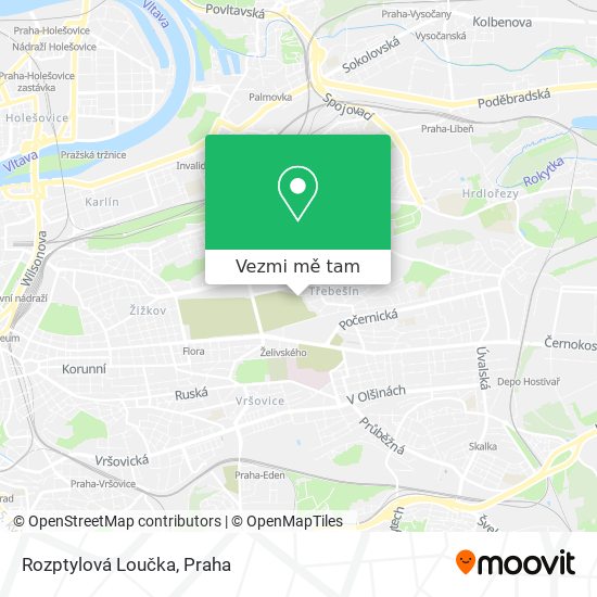 Rozptylová Loučka mapa