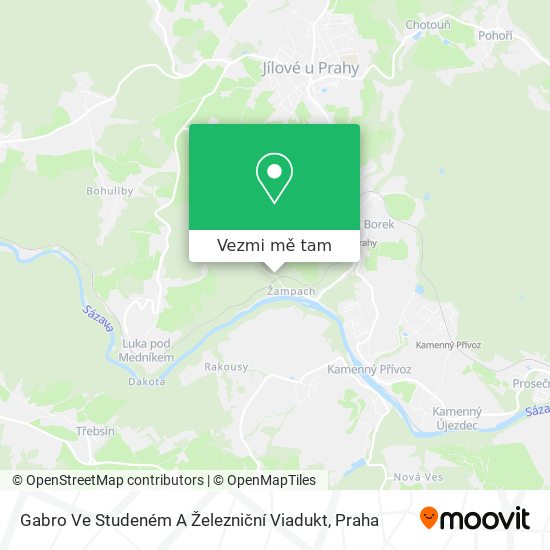 Gabro Ve Studeném A Železniční Viadukt mapa