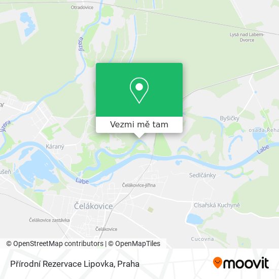 Přírodní Rezervace Lipovka mapa