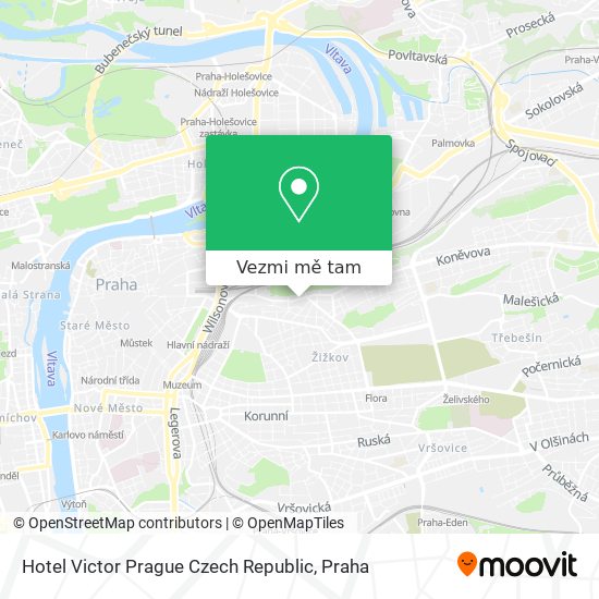 Hotel Victor Prague Czech Republic mapa