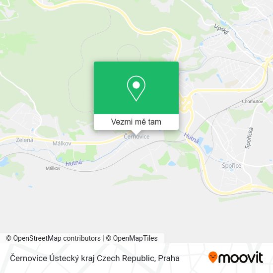 Černovice Ústecký kraj Czech Republic mapa