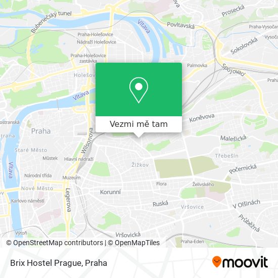 Brix Hostel Prague mapa