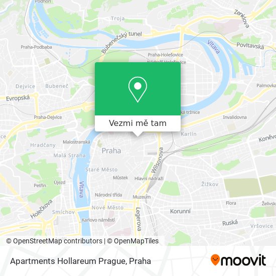 Apartments Hollareum Prague mapa