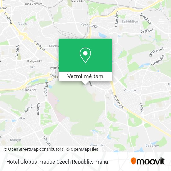 Hotel Globus Prague Czech Republic mapa