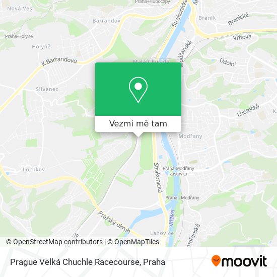Prague Velká Chuchle Racecourse mapa